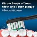 Replacement Toothbrush Heads 10 Pack for AquaSonic icon Electric Toothbrush,Black