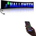 Large Programmable LED Sign, P10 Resolution Indoor Windows LED Signs, Bluetooth APP, for Business Bars Gaming Rooms Restaurants Festivals Cars (58"x 8")