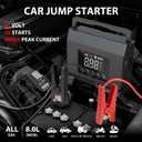 Jump Starter with Air Compressor, 4000A Car Battery Jump Starter(ALL Gas/8.0L Diesel) with 150PSI Tire Inflator 12V Car Battery Jump Power, 15000mAh PowerBank With LED Light, with Type-C Quick Charge.