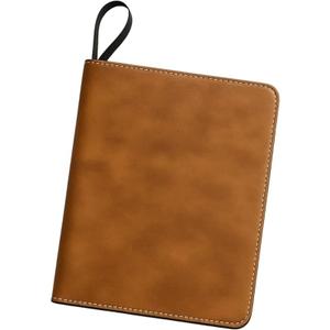Crimitidex PU Leather Trading Card Binder | 9-Pocket Zip Binder with Removable Sleeves for TCG, MTG, and Sports Cards (Brown)