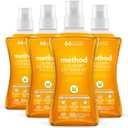 Method Liquid Laundry Detergent; Ginger Mango Scent; Stain Remover; 66 Loads per 53.5 fl oz bottle; 4 Pack (264 Total Loads)