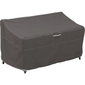 Classic Accessories Ravenna Water-Resistant 58 Inch Patio Sofa/Loveseat Cover,Small-Taupe, Patio Furniture Covers