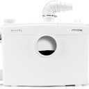 1500W Macerator Pump with Grinding Blade PCB Function Toilet Pump Upflush to 32.8FT 2800GPH Sewerage Sump Pump with 4 Water Inlets 2 Outlets for Toilet Sink Shower Laundry Kitchen Basement