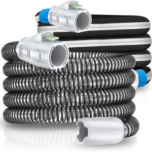 Improved Version Climate Line Air Hose Compatible with Airsense 11 and Aircurve 11 Only, Comes with Full-Length Zipper Fleece CPAP Hose Cover - IDEAR Reusable CPAP Supplies Great-Value Bundle
