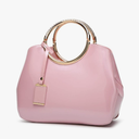 Women Handbags, Ladies Top Handle Bags, Patent Leather Stylish Tote Shoulder Bags Purse for Work, Wedding, Shopping, Dating