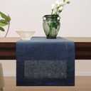 Linen Table Runner 36 Inches Long, 100% Natural Table Runners Small Runner for Coffee Table Kitchen Dining Dresser Fall Thanksgiving Christmas New Year Holiday(Navy Blue,14x36)