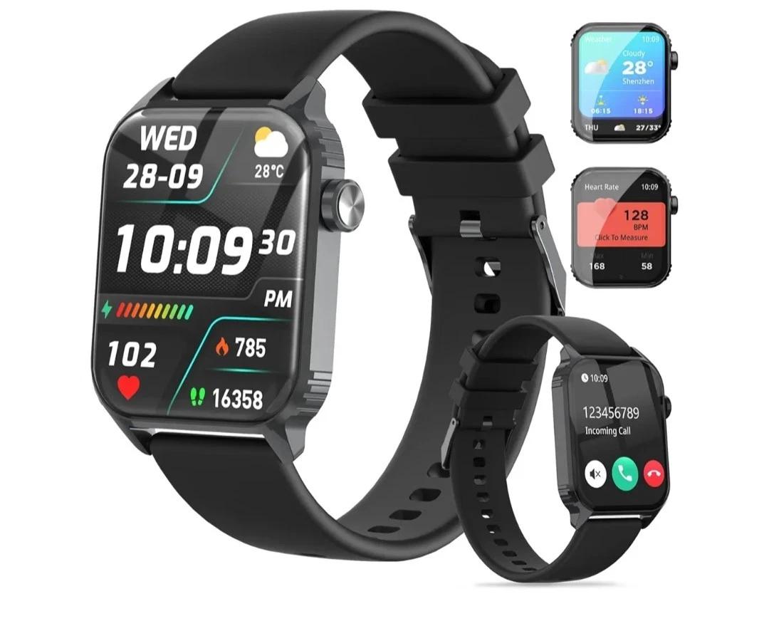 Smart Watches for Women Men, 1.83" HD Smartwatch with 120 Sports Modes, Heart Rate/Sleep Monitor, IP67 Waterproof, Bluetooth Call & Music Control for iPhone/Android