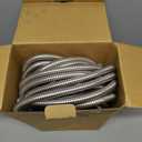 Giraffe Tools Garden Hose 50ft x 5/8", 304 Stainless Steel Metal Water Hose, No Kink Garden Water Hose with 9 Pattern Spray Nozzle, Flexible, Lightweight, Kink Free Hose for Yard, Outdoor