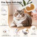 Pet Steam Brush for Dog & Cat  3-in-1 Spray Hair Removal Comb  Steam for Shedding & Grooming  Water Brush for Long & Short Haired Pets  Spritz Defur Comb  Includes Waterless Shampoo and Eye Wipes (7.7in - Brush with 2 Shampoos)