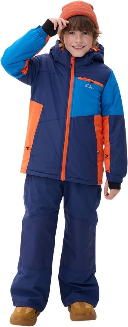 SMONTY Kids Ski Suit Girls Boys Snowsuits Winter Ski Jacket & Bib Pants Set Snowboard Waterproof Windproof Warm Coat 14-16 year