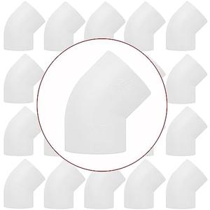 20Pack 1" 45 Degree PVC Elbow Pipe Fitting Connector (Socket x Socket) Furniture Build Grade SCH40 1 Inch 45 Degree Elbow PVC Corner Adapter for Home Sewer Plumbing Water Line