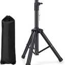 Universal Speaker Stand Mount Holder Heavy Duty Tripod/Adjustable Height from 26.8 to 35 and Compatible Insert Easy Mobility Safety Pin