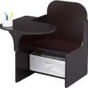 Delta Children MySize Chair Desk With Storage Bin, Dark Chocolate