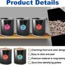 12pcs Grill Pellet Labels, 3.94x3.94 Inch Smoker Pellet Storage Tag Easy-to-Identify Pellet Bucket Label Stickers for Wood Pellet Storage Container Grill Accessories for Pellet Grills