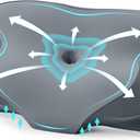 DONAMA Cervical Pillow for Sleeping, Contour Memory Foam Pillow for Neck and Shoulder Support, Ergonomic Neck Pillow for Side Back Stomach Sleepers, Bed Pillows with Cooling Pillowcase (Queen Size (24.4"Lx14.6"Wx4.7"H ), Dark Grey)