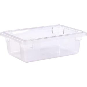 Carlisle Food Service Products Stor plus Food Storage Container with Stackable Design for Catering, Buffets, Restaurants, Polycarbonate (Pc), 3.5 Gallons, Clear
