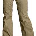 Flamingals Straight Leg Pants for Women Mid Rise Casual Front Patch Pocket Design Solid Seam Pants
