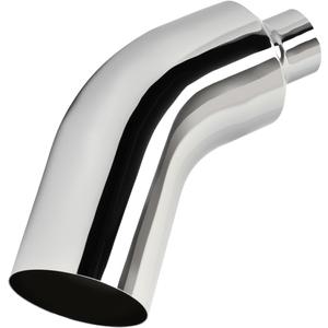 4'' Inlet 8'' Outlet Chrome Plated Diesel Exhaust Elbow Tip | 4 Inch Side Exit Exhaust Tip, 23'' Length Turndown Exhaust Pipe For Pickups, Trucks and Cars