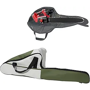 WLSANX 19 inch Chainsaw Carrying Bag, Chainsaw Storage Bag, Oxford Cloth Chainsaw Case Bag, Portable Chainsaw Holder Fit for 16"/18"/19", Chainsaw Bag with Buffer Cotton & Handle Sticky (Green)