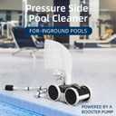 MAKHOON Upgrade Pool Pressure Side Sweeper Professional Pool Cleaner for Efficient Swimming Pool Cleaning, Stable 4-Wheel Structure Design