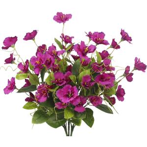 3 Pcs Artificial Flowers for Outdoors Hibiscus Spring Summer Decor Fuchsia Artificial Tropical Flowers Realistic UV Resistant Silk Hibiscus Flowers for Outside Planter Front Door Porch Patio
