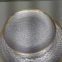 Hioasis 60pcs Clear Plastic Plates - Gold Rimmed Disposable, Hammered, Heavy-duty Dinnerware Set Suitable for 30 Guests, 10.25" Dinner & 7.5" Dessert Plates for Party & Wedding