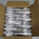 Liacere 200PCS Silver Plastic Spoons - Heavy Duty Disposable Spoons - dessert Spoons for Wedding & Party & New Year & Valentine's Day& Christmas