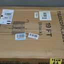 Telescoping Ladder with Hooks, 19 FT, Stabilizer & Wheels, Black