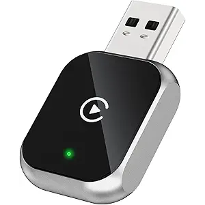 Junboer Mini Wireless Carplay Adapter for iPhone  Carplay Wireless Adapter Car Play Dongle Bluetooth, Compatible with iPhone iOS 10+, [2025 Upgraded] Silver