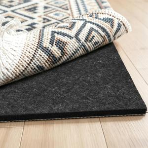 Placoot 8x10 Ft Non Slip Rug Pad Gripper, 1/3-inch Thick Shock-Absorbing Carpet Mat, Under Area Rugs Anti Skid Mat with Natural Rubber Backing, Surface Cushion for Hardwood, Carpet, Tile Floors