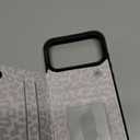 HAOPINSH Wallet Case with Card Holder for iPhone 17 Pro Max, White Leopard Cheetah Pattern Back Flip Folio PU Leather Kickstand Card Slots Case for Women Girls Shockproof 6.9"