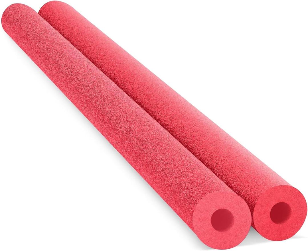 Chochkees Floating Pool Noodles Foam Tube 2-Pack, Thick Hollow Noodles for Floating in The Swimming Pool, 52" Inches Long