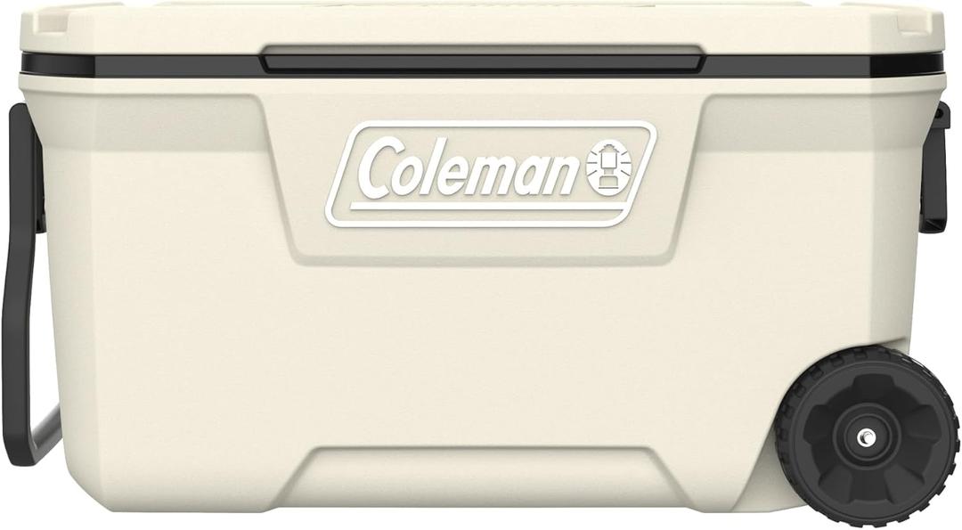 Coleman Classic Series Insulated Portable Cooler, Leak-Resistant Outdoor Hard Cooler Keeps Ice up to 5 Days, 100 Quart, Desert Sand