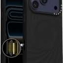 ORNARTO Vortuxe for iPhone 17 Pro Max Case 6.9" | 2X MIL-STD Protection | Camera Button Control | Compatible with MagSafe | Sleek Aesthetic Liquid Silicone Phone Cover | Black