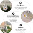 STOBOK 5pcs DIY Plastic Fillable Ball Ornaments Teardrop Hanging Ornaments Ball Transparent Decorative Crafts Balls for Wedding Garden Tree Party Gift Box Decoration