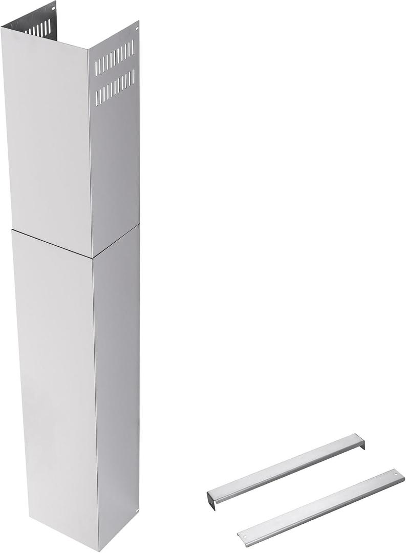 Kitchen Vent Hood Extension Stainless Steel Wall Mount Range Hood Chimney Pipe Duct Cover 210mm Width
