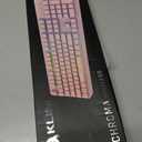 KLIM Chroma Pink Wireless Keyboard RGB Backlit, Rechargeable Battery, Wireless Keyboard with Water-Resistant Durable Design, Compatible with PC, Mac, PS4, PS5