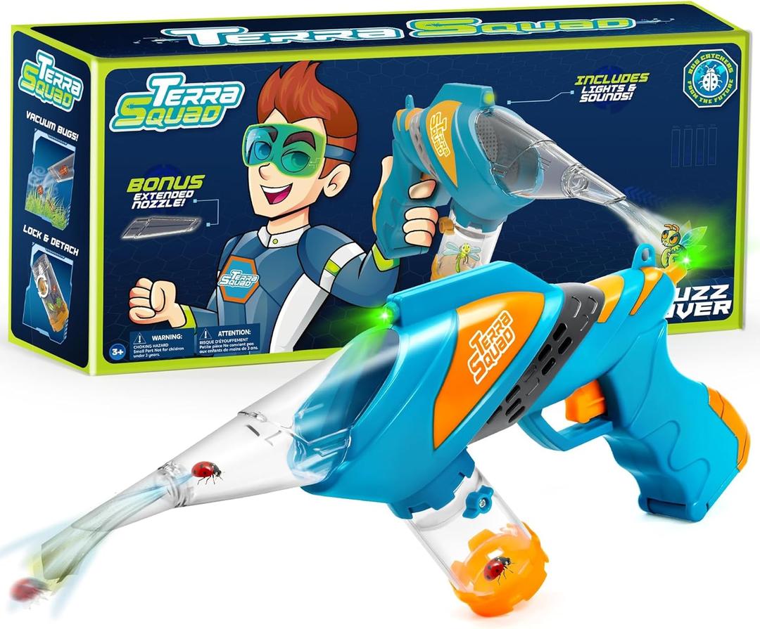 Bug Vacuum for Kids-Critter Catching Kit Includes Insect Casing with Magnification, Bug Catcher Toy, Indoor/Outdoor Insect Collecting for Boys/Girls Ages 3 to 12