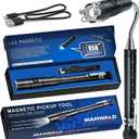 Rechargeable Magnetic Pickup Tool, Gifts for Him Men Husband, Boyfriend, Telescoping Magnetic Flashlights with Extendable Magnet Stick, Cool Gadgets Gifts for Men, Dad