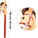 16 Pieces 40 Inch Inflatable Stick Horse Cowboy Cowgirl Horse Head Stick Pony Stick Balloon for Cowboy Theme Parties Chsirtmas Birthday Party Home Decoration