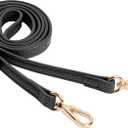 SEAVILIA PU Leather Purse Strap Replacement Crossbody Adjustable Long Thin Handmade Shoulder Handbags Strap (Thin (0.47" W x 43" to 51" L Adjustable), Black & Gold Hardware)
