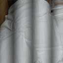 White Comforter Set Queen Size Bed in A Bag 7 Piece Pinch Pleat Bedding Set,Pintuck Ruched Flowers Bed Set with Comforter, Sheets, Pillowcases & Shams, Size: Queen Size
