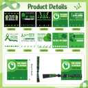 50 Pcs Mental Health Awareness Bracelets Ribbon with 50 Pcs Positive Affirmation Cards Mental Health Hope Green Ribbons Wristbands for Party Favors Fundraising Mental Health Awareness Gifts