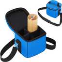 Universal Chimes Case Bag Hold up to 4 Chimes Accessory for Sound Healing Meditation Toolkit Protective Carrying Transport Travel Gig Bag for Wind Chime (Not Included), 8x8x8 Inch (Blue)