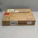 TUTOTAK Small Narrow End Table with Charging Station, Side Table with Outlets, Nightstand with 2 Cloth Drawers, Couch Table, for Living Room, Bedroom, Bedside, White TB01BW085