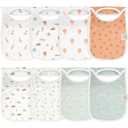 8-Pack Baby Bibs for Boys, Girls - Pullover Bibs for Drooling Teething Baby Girl & Boy Toddler, Newborn, Soft & Absorbent, Cute Colors, Large Torso Coverage Keep Infant Clean & Dry (Wilderness)