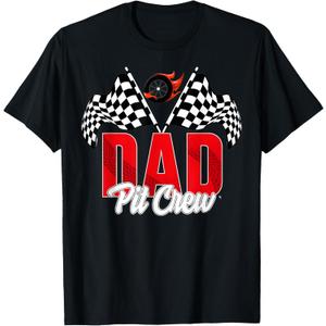 Race Car Birthday Party Racing Family Dad Pit Crew T-Shirt, 2XL