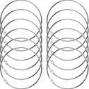 12 PCS 4 Inch Loose Leaf Binder Rings, Nickel Plated Book Rings for Index Cards, Keychains, DIY Crafts, Office, School,Home (Round Shape)