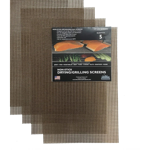 Smokehouse Products Big Chief Drying Screens, Non-Stick, Drying & Grilling Screens for More Versatility Smoking and Grilling Meat, 4-Pack, 10x10 In