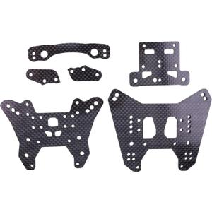 6Pcs Carbon Fiber Shock Tower Set BQNA32066PC Compatible with Arrma Fireteam 6S BLX/EXB